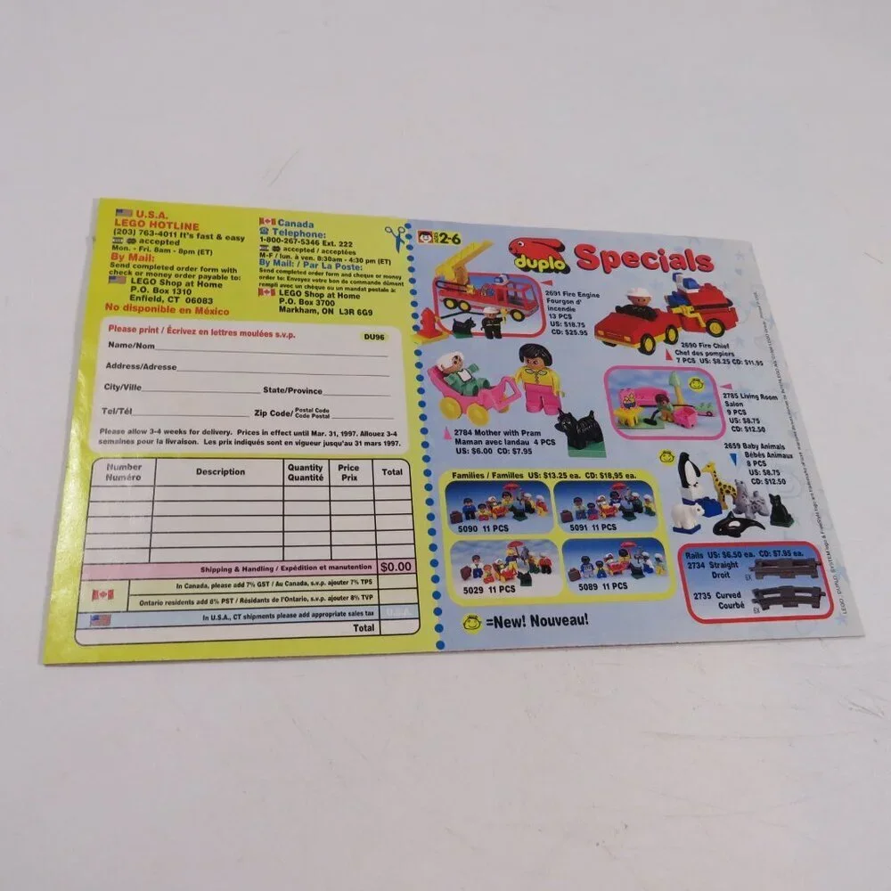 LEGO duplo CATALOG 1997